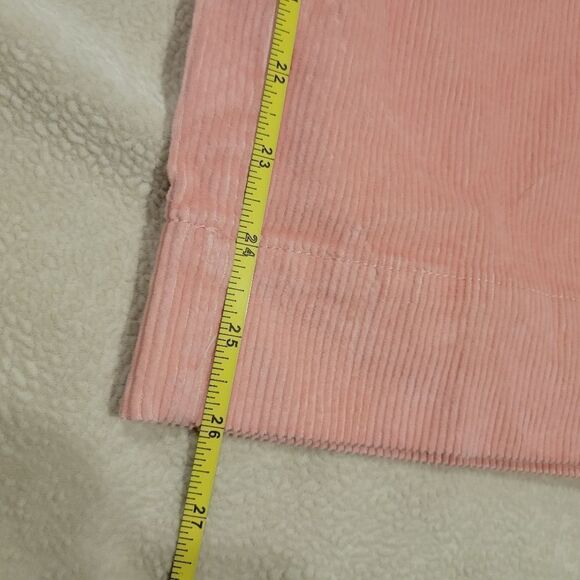 Gap High Rise Wide Leg Crop Corduroy, pink Sz 14 - Picture 9 of 10